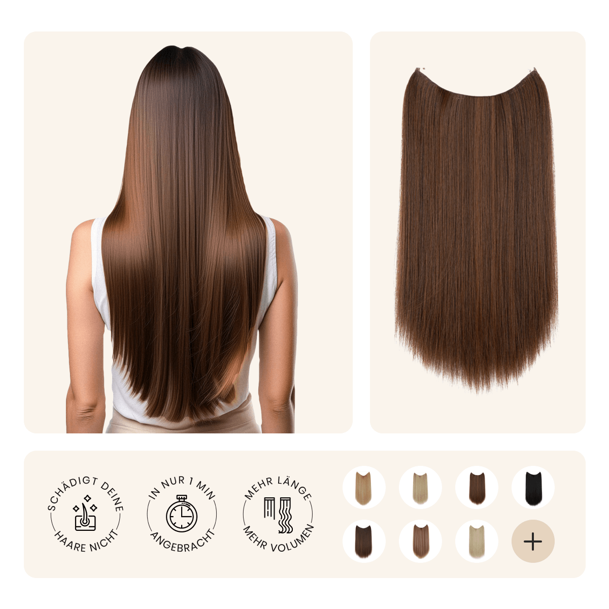 HAAR EXTENSIONS GEGLÄTTET | 40CM & 55CM - Deals