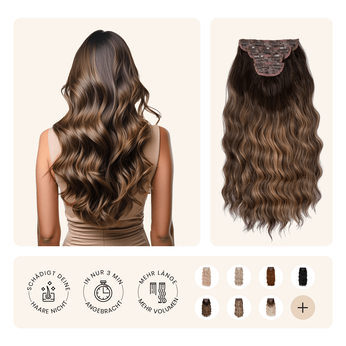 4 teiliges - Clip-in Extensions | 55cm - 190g - Deals