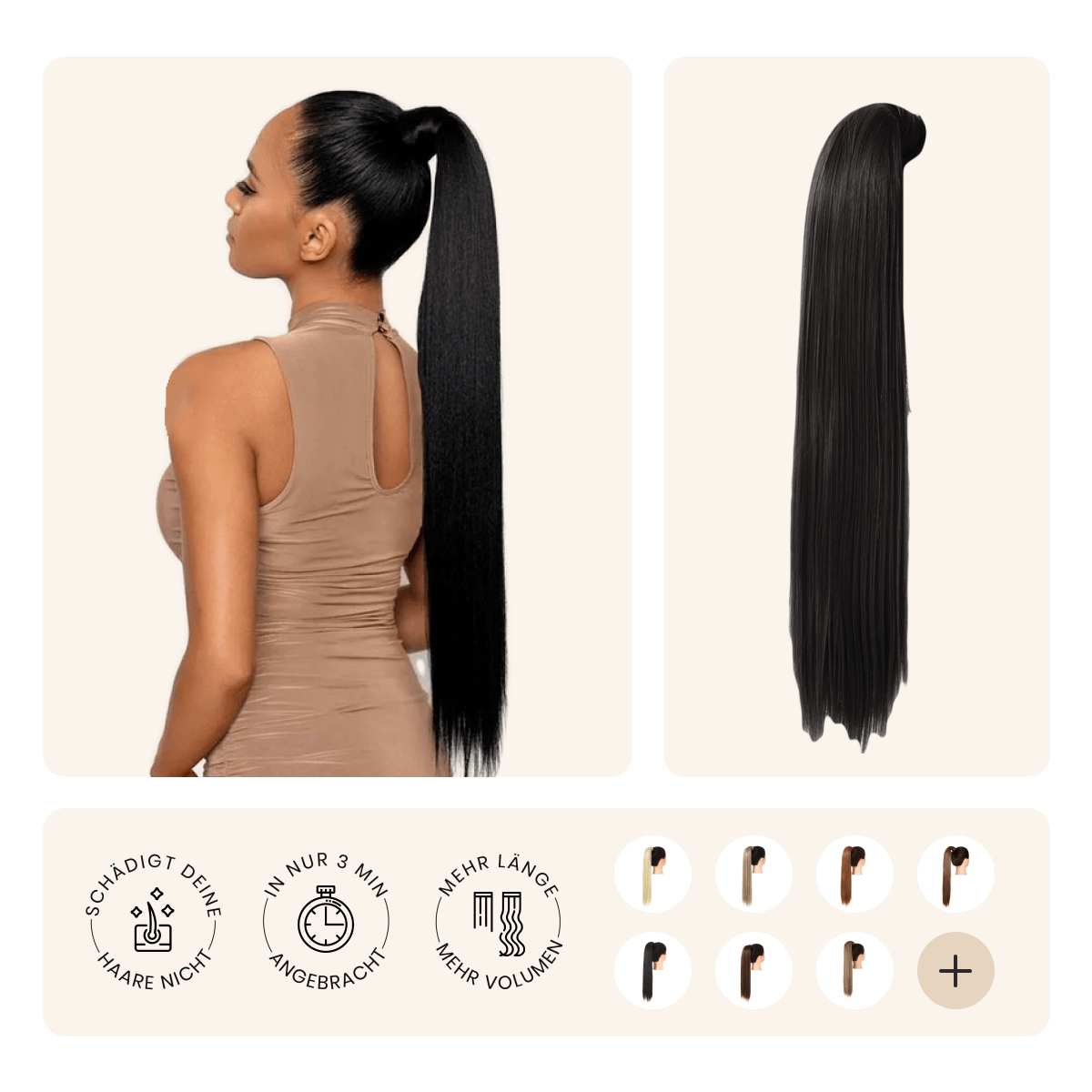 Ponytail Extensions - Glatt | 60cm & 80cm - Deals