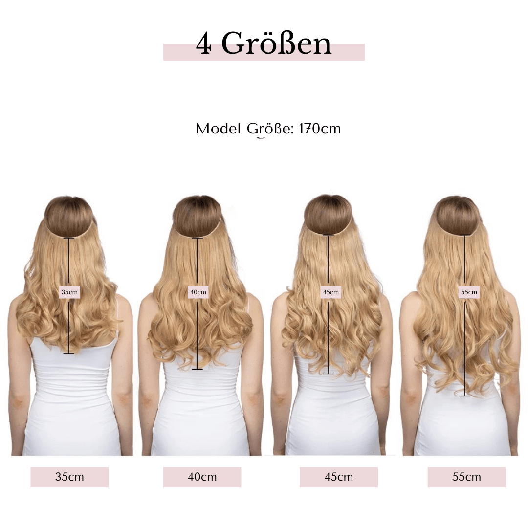 Unsichtbare Haar Extensions - Gewellt