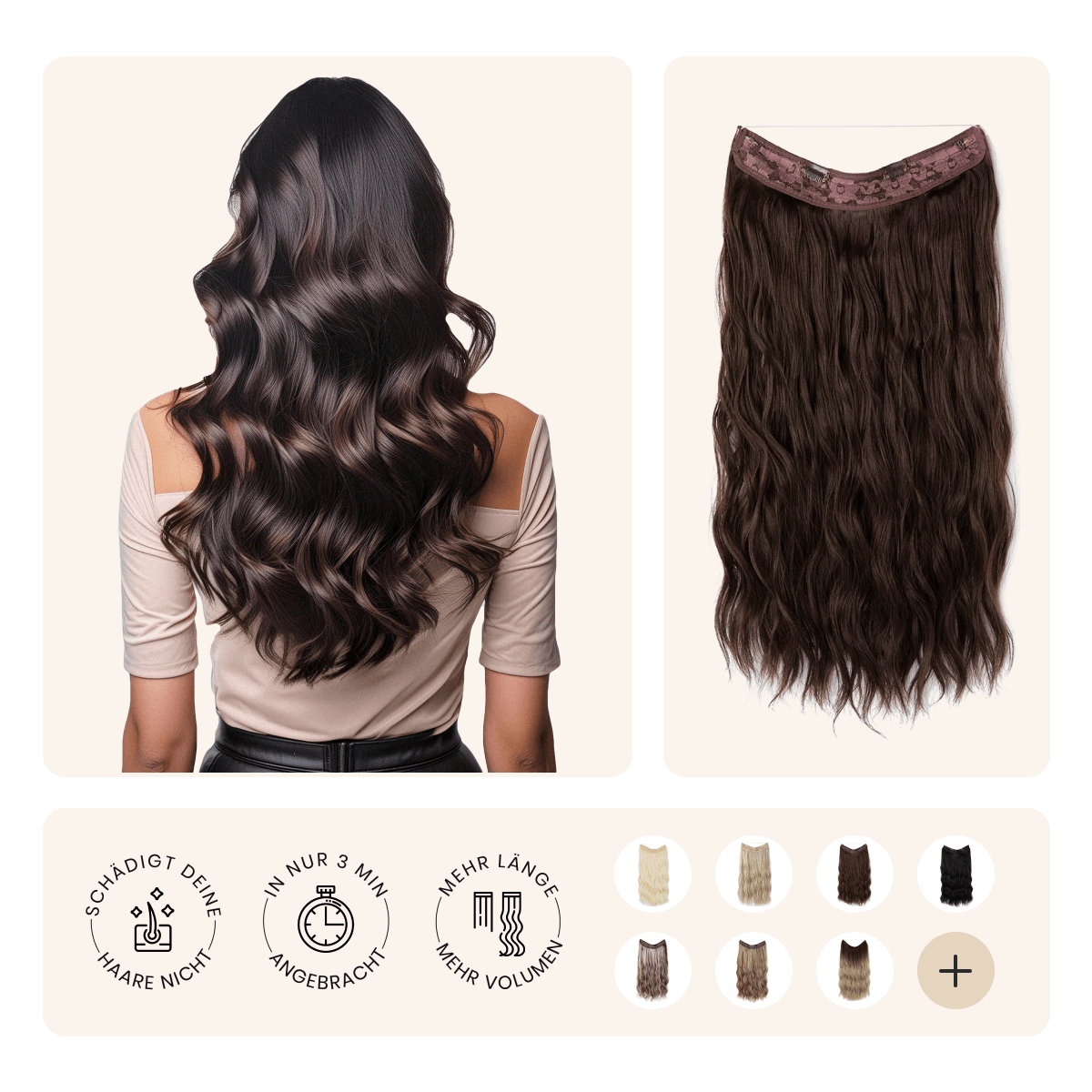 HAAR EXTENSIONS 2.0 | MIT BAND & CLIP | 40CM - 50CM - 60CM