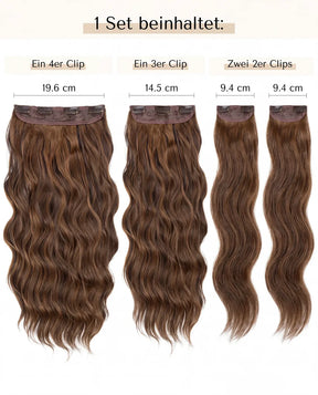 4 teiliges - Clip-in Extensions | 45cm - 200g