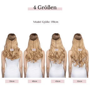 Unsichtbare Haar Extensions - Gewellt